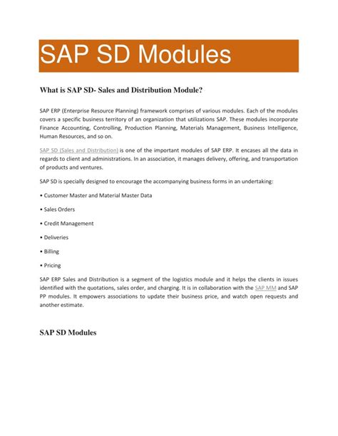 Ppt Sap Sd Training Pdf Powerpoint Presentation Free Download Id