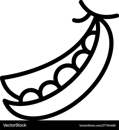 Peas icon outline style Royalty Free Vector Image