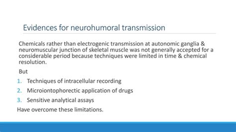 Neuro Humoral Transmission Ppt