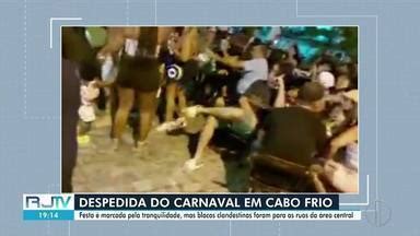 RJ Inter TV 2ª Edição Cabo Frio RJ registra Carnaval tranquilo mas