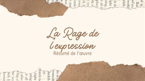 La Rage de l expression Francis Ponge résumé de l œuvre AuFutur