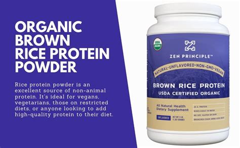 Organic Brown Rice Protein Powder 3 Lb Usda Certified Unflavored