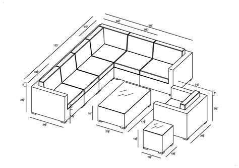 Harmonia Living District 9 Piece Wicker Sectional Set Modern