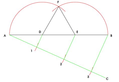 Construct a Equilateral Triangle with a given a perimeter - Technical Graphics