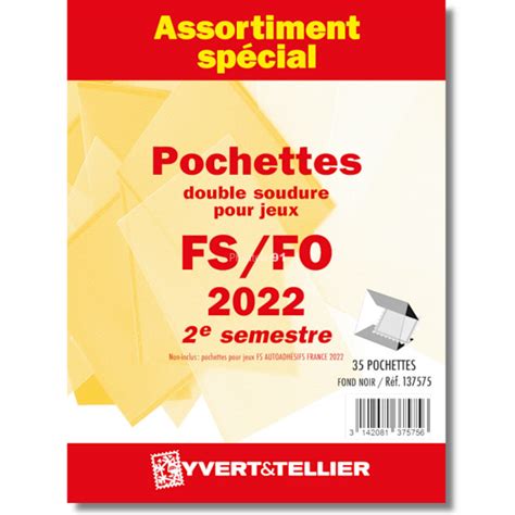 2022 Pochettes Assortiment FS FO FRANCE 2ème semestre 2022