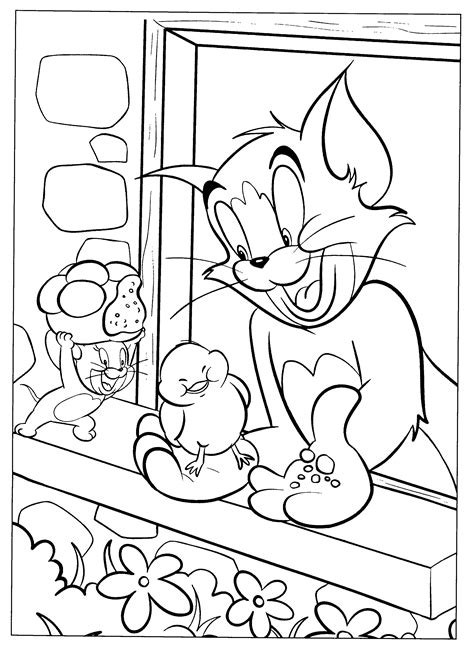 Tom and jerry Coloring Pages - Coloringpages1001.com