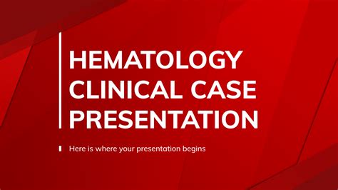 Hematology Clinical Case Google Slides & PowerPoint template