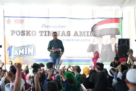 Anies Resmikan Posko Pejuang Amin Yogyakarta Di Lokasi Bersejarah