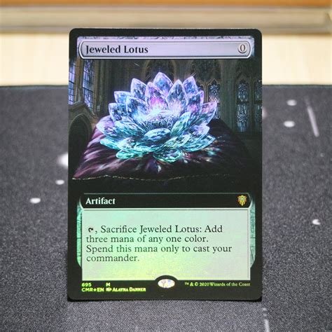 Jeweled Lotus Extended Art Commander Legends Cmr Foil Mtg Proxy Magic