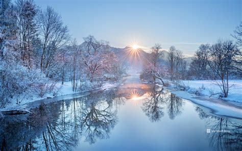 Loisach River At Lake Kochelsee Bavaria Germany Bing Wallpapers