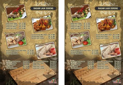 Contoh Daftar Menu Makanan Dengan Desain Menarik Uprint Illinois Imagesee