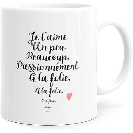 Mug Humour Je taime Connasse Tasse Message drôle Idée Cadeau Original