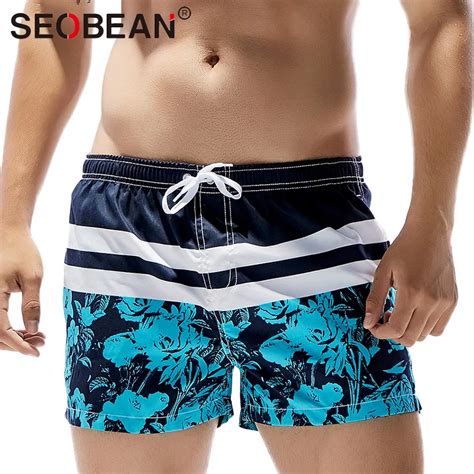 Seobean Brand Men Swimwear Swimsuits Swim Run Sport Boxer Trunks Shorts