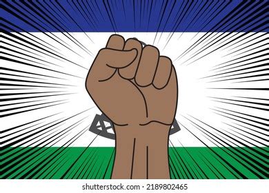 Human Fist Clenched Symbol On Flag Stock Vector Royalty Free