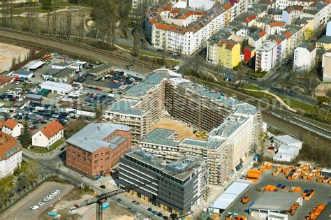 Aerial Photograph Berlin Construction Site To Build A New Multi