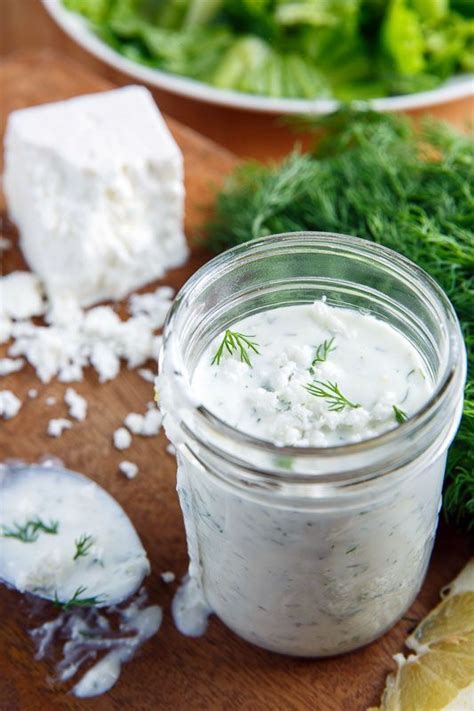 Creamy Feta And Dill Dressing Recipe Salad Dressing Recipes Feta