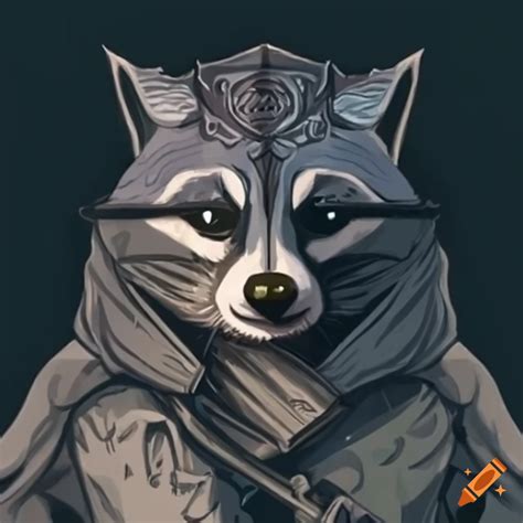 Raccoon Wearing Skyrim Armor On Craiyon