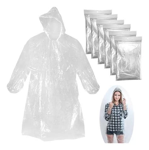 Capas De Chuva Descart Vel Transparente Pl Stico Frete Gr Tis