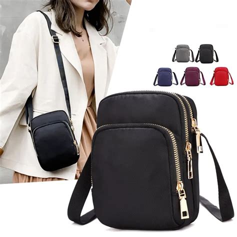 Bolso De Hombro Impermeable Con Cremallera Cruzada Para Mujer Bolso De