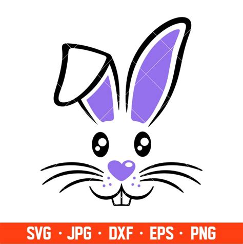 Easter Bunny Faces Svg Happy Easter Svg Easter Egg Svg Spring Svg