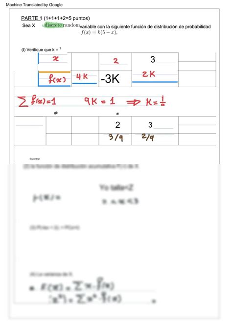 Solution Examen Con Soluci N De Estad Stica Probabilidad Media Y