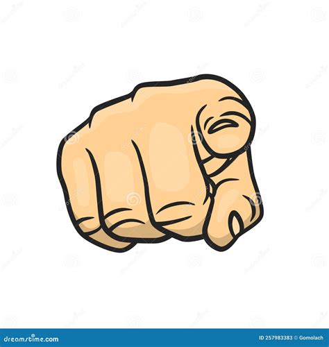 Vector Hand with Finger Pointing at You. Choosing Gesture Icon with ...