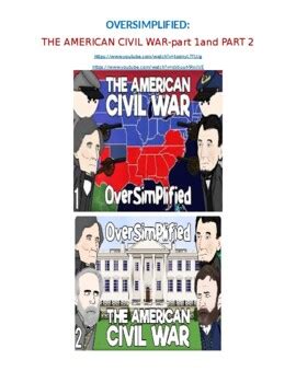 Oversimplified American Civil War Part 1 And Part 2 TpT