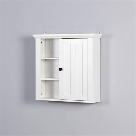 Tileon In W X In D X In H White Wood Bathroom Storage