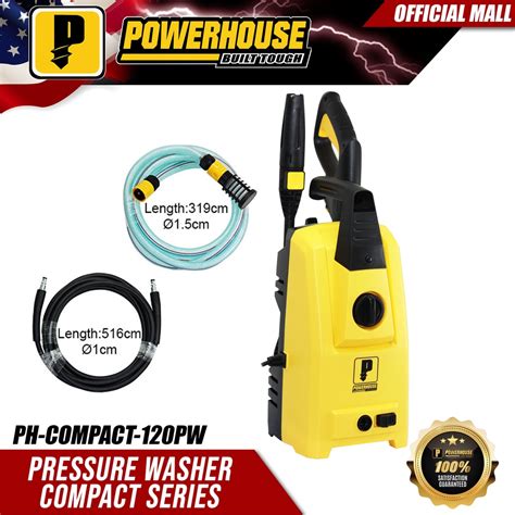 Powerhouse Pressure Washer Compact Series 1 300w 120bar Ph Compact 120pw Phpt Shopee Philippines