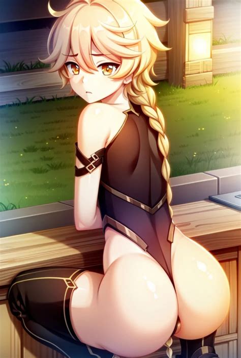 Rule 34 Aether Genshin Impact Ai Generated Ass Big Ass Male Blonde Hair Cute Male Femboy