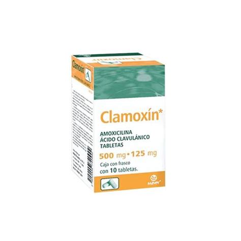 AMOXICILINA TRIHIDRATADA ACIDO CLAVULANICO 500 125 Mg 10 Tab CLAMOXIN