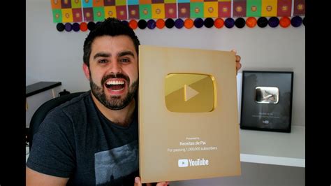 Nova Placa Do Youtube 1 MilhÃo De Inscritos Youtube