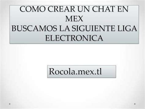 Pdf Como Crear Un Chat En Mex Dokumen Tips