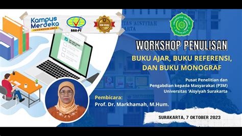 Workshop Penulisan Buku Ajar Buku Referensi Dan Buku Monograf Prof