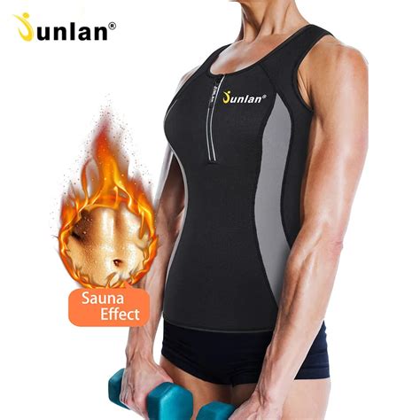 Junlan Women Bodysuit Sauna Vest Neoprene Tummy Control Waist Trainer Hot Shapewear Tops Corset