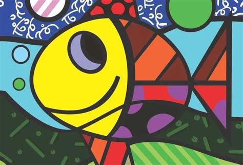 Romero Britto Arte Vibrante Y Colorido POLISANTAFE