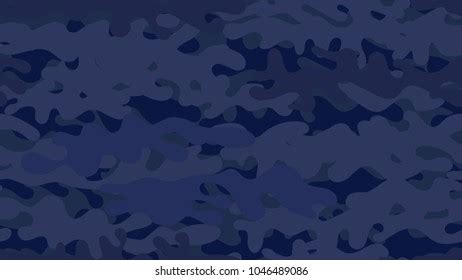 Seamless Navy Camouflage Pattern Repeating Blue Stock Vector Royalty