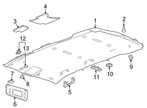 Chevy Tahoe Interior Parts Diagram