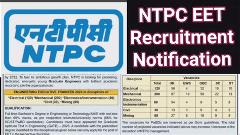 Ntpc Ltd Engineering Executive Trainee Recruitment How To Apply