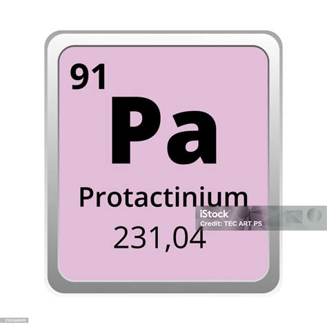 Periodic Table Element Protactinium Stock Illustration Download Image