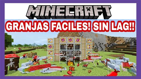 Sin Lag Granjas Faciles Y Sencillas Para Tu Survival Minecraft Bedrock Pe Switch W10 Ps4