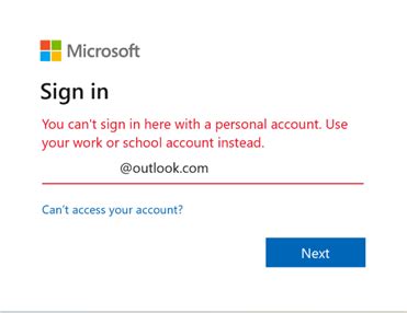 Workaround Can Not Sign In To Outlook With Outlook Account