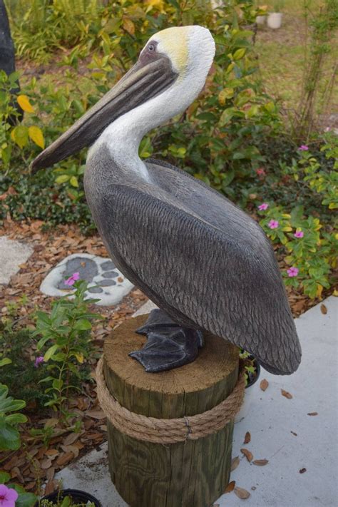 Pelican Standing Proud Statue Lifesize Artist Sculpture Etsy