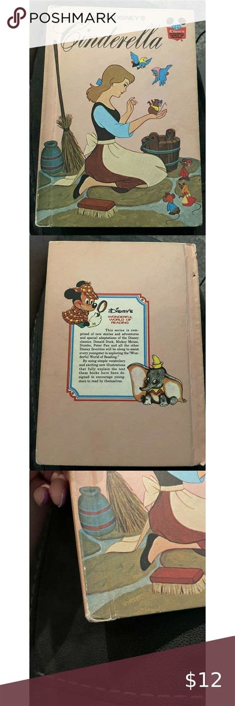 Vintage Walt Disney S Cinderella Hardcover Book Wonderful World Of