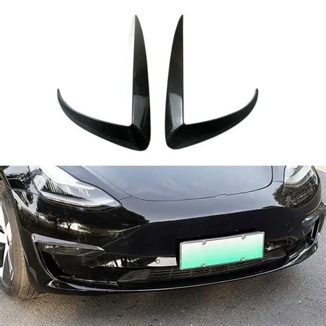 Real Carbon Fiber Car Front Bumper Splitter Spoiler Covers Trim Fog