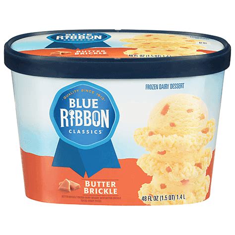 Blue Ribbon Classics Frozen Dairy Dessert Butter Brickle 48 Fl Oz