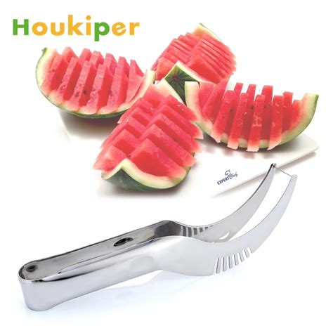 Houkiper Stainless Steel Watermelon Slicer Fruit Melon Smart Slicer