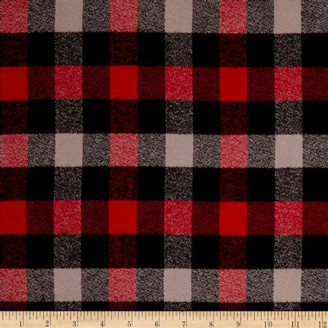 Kaufman Mammoth Flannel Plaids Red From Fabricdotcom Designed For