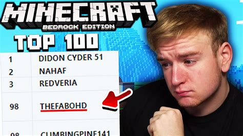 Unter Den TOP 100 Der Besten MINECRAFT BEDROCK SPIELER YouTube