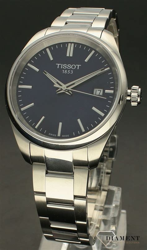 Zegarek Damski Tissot Pr Na Bransolecie Z Granatow Tarcza T